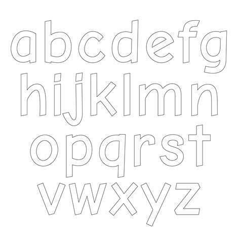 Lowercase Alphabet Template